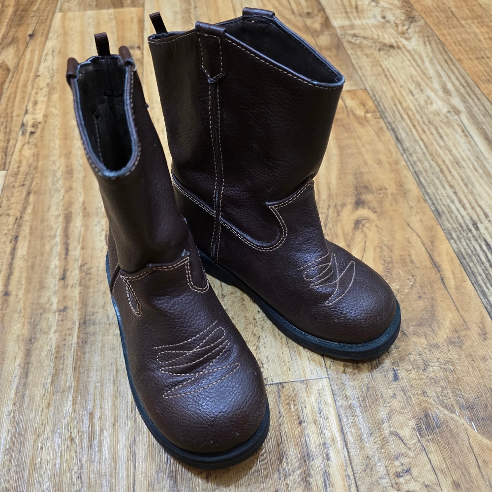 healthtex Kids Brown Pull-On Western Boots